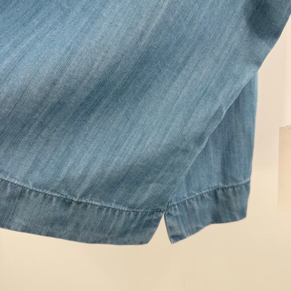 HAVEN WELL WITHIN x TALBOTS Tank Size XXL Chambray Sleeveless Tencel Cropped NWT - Picture 10 of 13